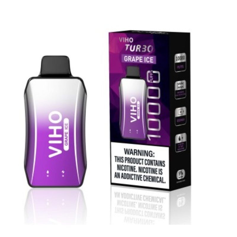 rc upload 1699393379212 2 VIHO TURBO 10000 Puff Disposable Grape Ice 01768